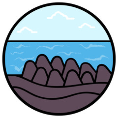 Flat Seaside Vector 