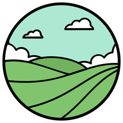 Fototapeta premium Agriculture Fields Vector 