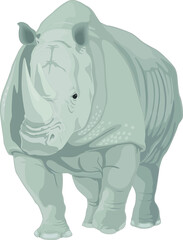 Fototapeta premium Illustration of a rhinoceros 