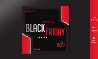 Black Friday social media post Template