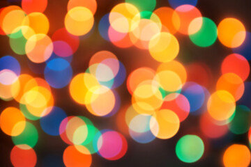 defocuced christmas lights background. Bokeh. Abstract. Background.