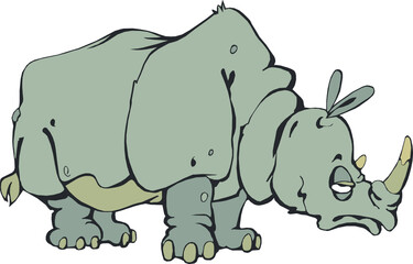 Illustration of a rhinoceros 