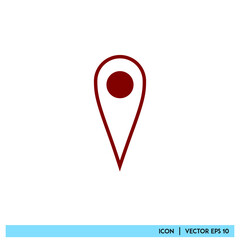 Icon vector graphic of mark point, mark location, good for template web app etc
