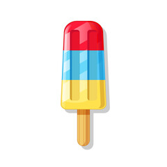  Popsicle vector isolated on white background