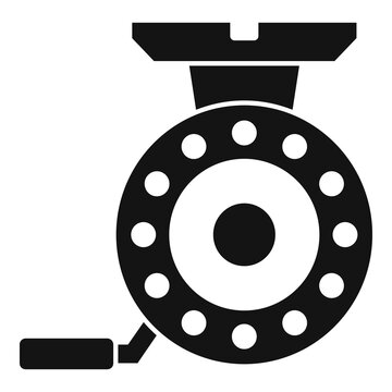 Equipment fishing reel icon. Simple illustration of equipment fishing reel vector icon for web design isolated on white background