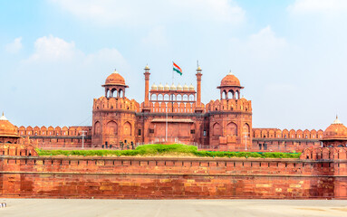 Red fort in Delhi - obrazy, fototapety, plakaty