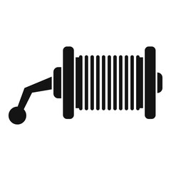 Sport fishing reel icon. Simple illustration of sport fishing reel vector icon for web design isolated on white background