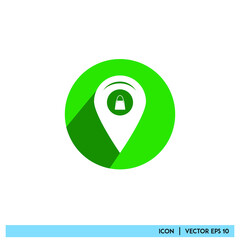 Icon vector graphic of mark point, mark location, good for template web app etc