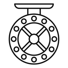 Fototapeta premium Handle fishing reel icon. Outline handle fishing reel vector icon for web design isolated on white background