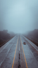 road in fog