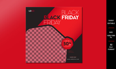 Square Black Friday Social Media Post template