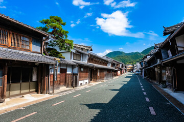 Fototapeta premium 岐阜県 美濃市 うだつの上がる町並み