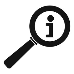 Guide magnifier icon. Simple illustration of guide magnifier vector icon for web design isolated on white background