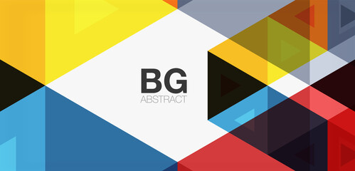 Mosaic triangle pattern abstract background for cover, banner, flyer and poster and other template