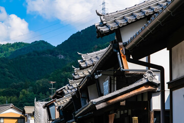 Fototapeta premium 岐阜県 美濃市 うだつの上がる町並み