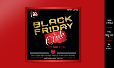 Black Friday Square Social Media Commerce Layouts