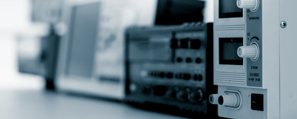 Fototapeta premium Measuring instruments in the laboratory for the development of modern electronic devices
