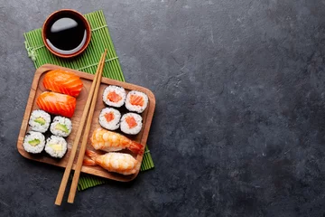 Fotobehang Japanese sushi set © karandaev