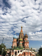 Fototapeta na wymiar Saint Basil Cathedral, landmark church of Red Square in Moscow, Russia