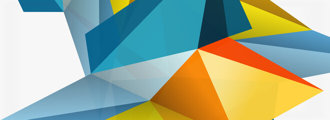 3d mosaic abstract backgrounds, low poly shape geometric design