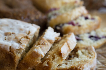 Fototapeta na wymiar blueberry cake breads