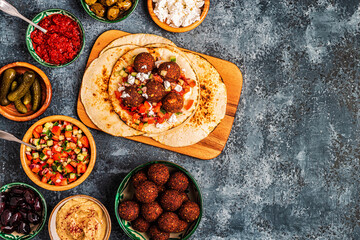 Falafel - traditional dish of Israeli and Middle Eastern cuisine