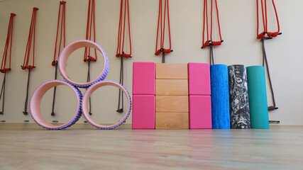 Yoga equipment in the gym, China