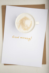 Good morning a cup of coffee