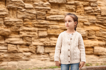 Little girl near the Wailing Wall