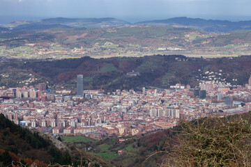 view of the city of bilbao from above