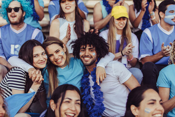Argentinian soccer fans at stadium