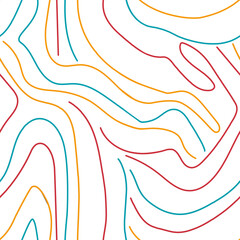 Vector abstract pattern with hand-drawn thin colorful uneven stripes. Simple background for wallpaper, wrapping paper, fabric design