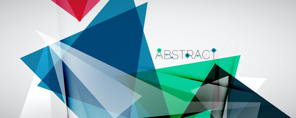 Geometric abstract background. Color triangle shapes. Vector illustration for covers, banners, flyers and posters and other designs