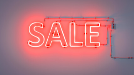 neon light sale sign