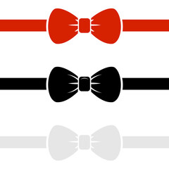 Bow tie, set of realistic bow ties. Vector, cartoon illustration. Vector.