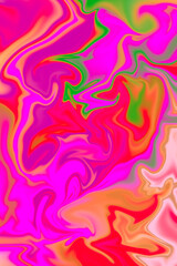 Colorful abstract art randomly mixed with brush strokes.