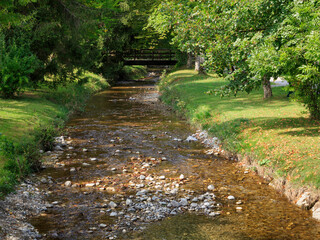 Bachlauf Weißach, Bayern, Deutschland, Europa