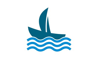 ship on the sea vector