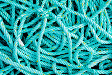 Tangled ropes of green color