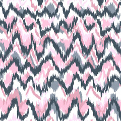 Colorful lines, zigzag pattern with stylish color tones. geometric moroccan rug with zigzag ornament. Ikat Pattern. Abstract background for textile design, wallpaper, surface textures, wrapping paper. - 393041905