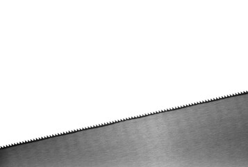 Handsaw saw blade isolated on white background with clipping path