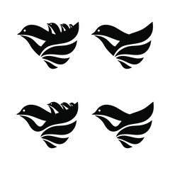 Bird chicks in the nest logo ico Wings sign family emblem Hand drawn Natural cartoon abstract creative design children's cute style Fashion print clothes apparel greeting invitation card banner poster