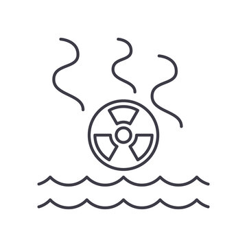 recommend clip art: Radiation icon, linear isolated illustration, thin line vector, web design sign, outline concept symbol with editable stroke on white background.