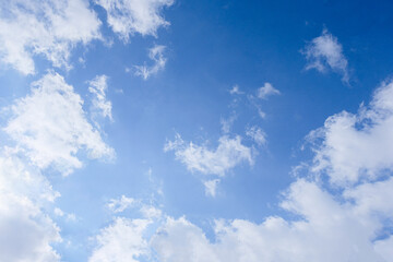 Bright blue sky with snow-white clouds speak of purity and freshness.