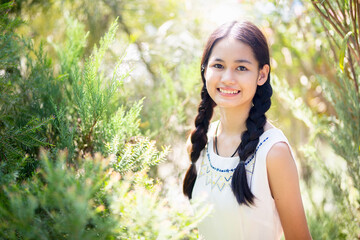 portrait of young charming beautiful girl  with smile, authentic moments of real emotion.