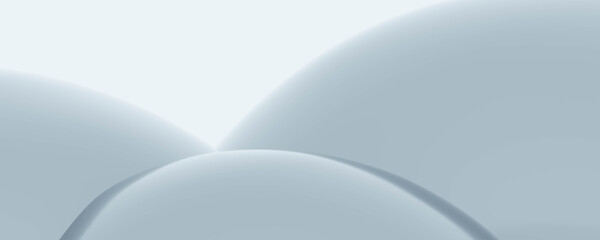 abstract round shape modern design 3d render illustration