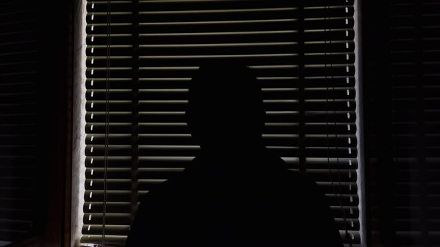 Anonymous interview silhouette for conceptual use