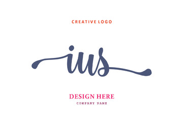 IUS lettering logo is simple, easy to understand and authoritative