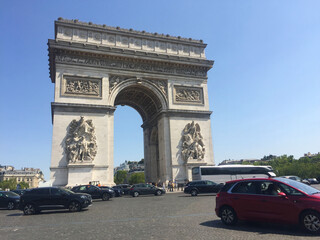 Fototapeta na wymiar Arc de Triomphe, Architecture and landmarks in Paris, France