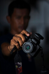 man with camera